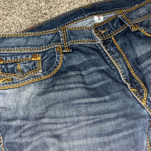 SUPER HARD MEGA T STITCH TRUE RELIGION JEANS - Picture 4 of 5